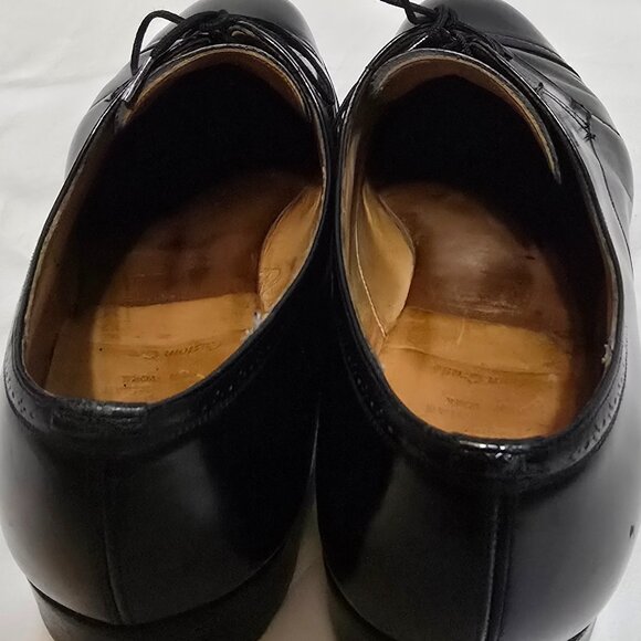 Church's Made in England Consul Bleached Calfskin Oxford Ebony Sz 10.5* - Picture 9 of 10